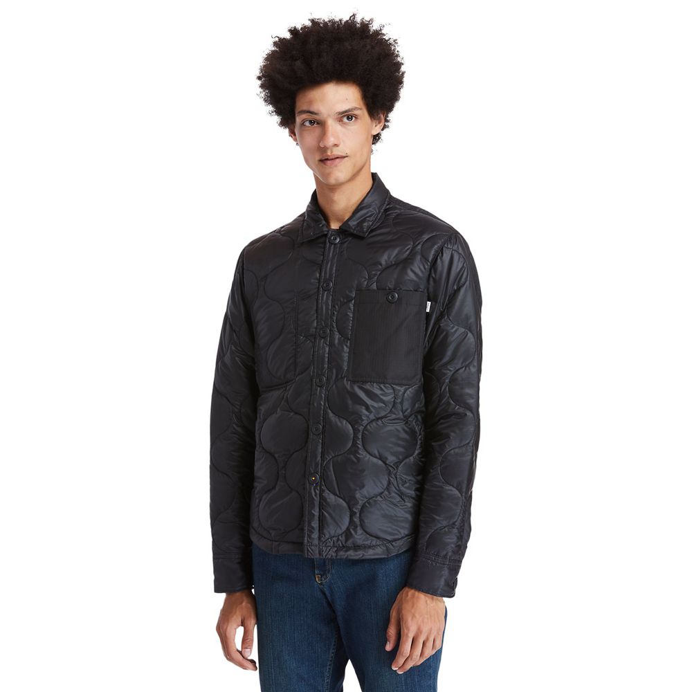Jaqueta Masculino - Timberland Heritage Long-Sleeve Onion-Quilted Shirt - UYLIP0254 - Pretas
